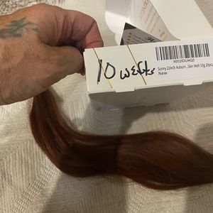 22” REAL hair tapped auburn extensions